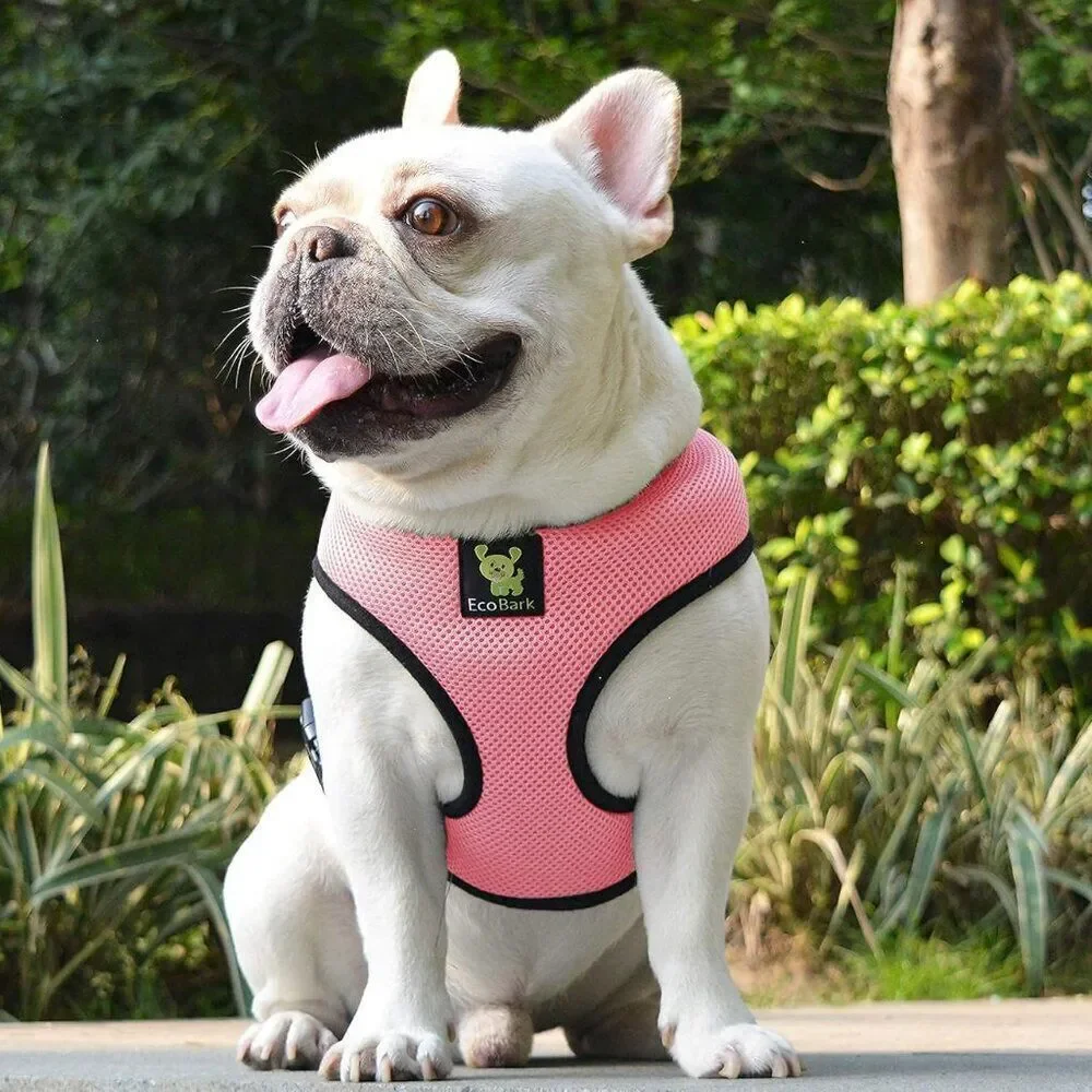EcoBark Pink Dog Harness Soft Mesh Over The Head Harness Vest- No Pull Sz S NWOT